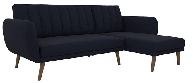 Novogratz Brittany Sectional Futon Sofa – Converts from Sofa