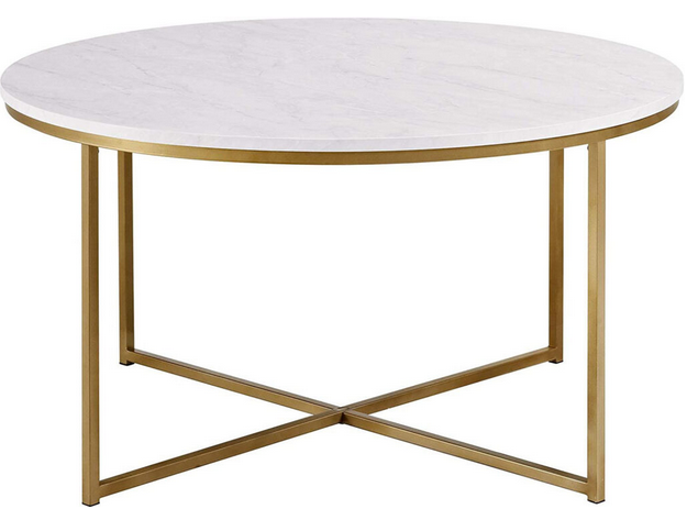 Walker Edison – Modern Round Coffee Accent Table